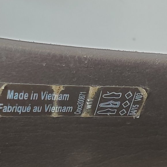 Crocs Wm's Size 11  Gianna Brown Round Toe Waterproof Slip On  Bow Ballet Flats. - Picture 8 of 10